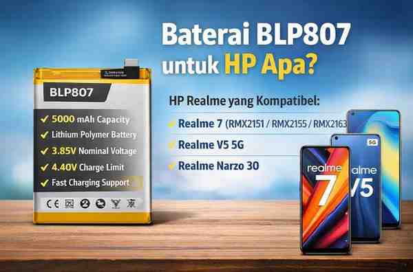 Periksa Baterai BLP807 untuk HP Apa