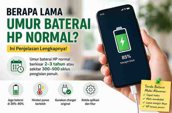 Berapa Lama Umur Baterai HP Normal