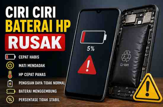 Ciri Ciri Baterai HP Rusak yang Wajib Kita Kenali Sejak Dini